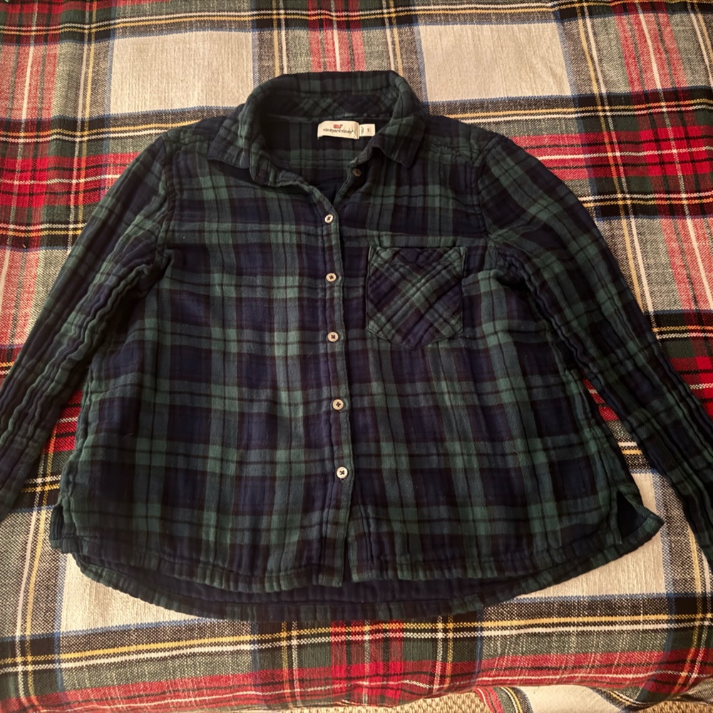 Blackwatch flannel Vineyard Vines shirt Size Smalll